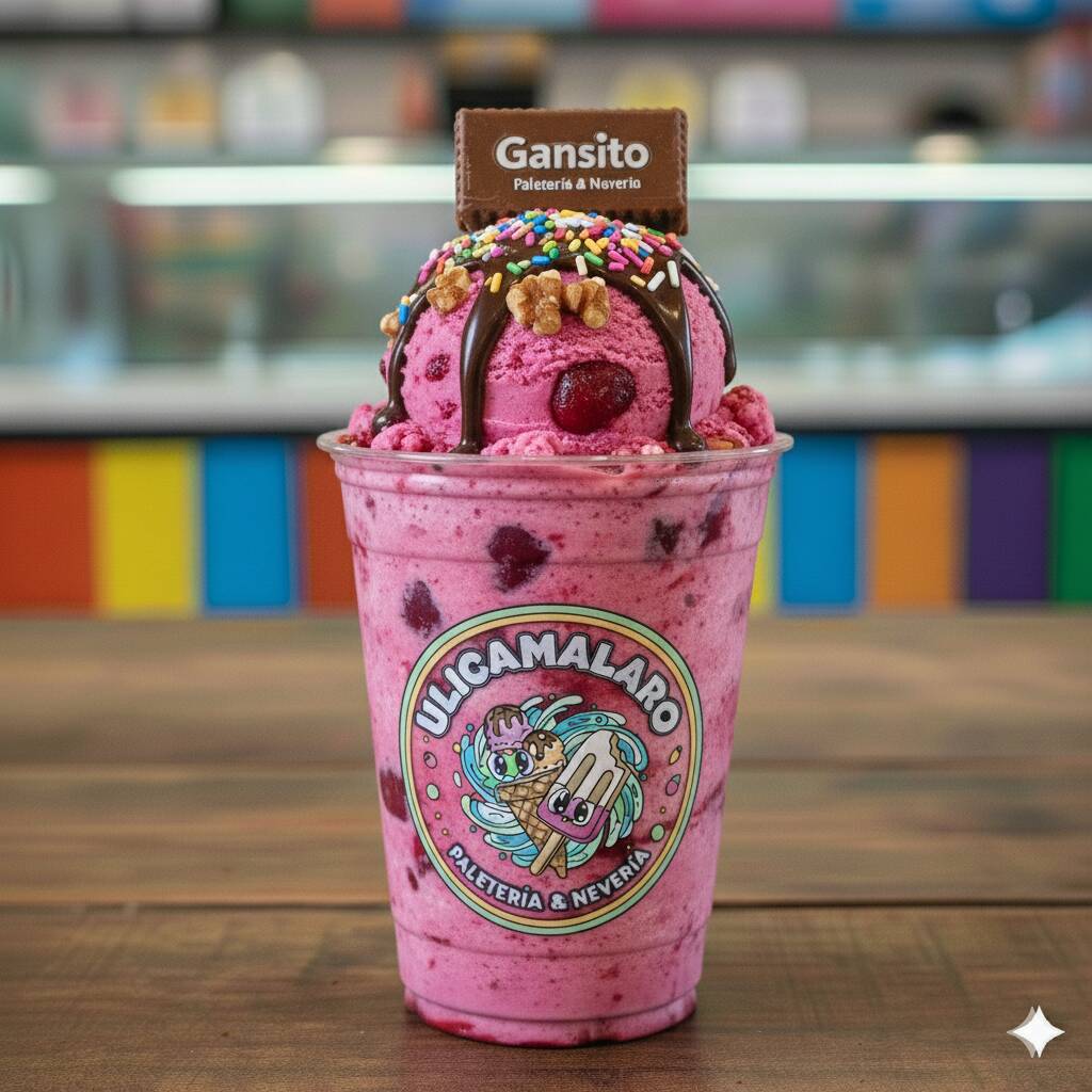HELADO DE CEREZA CON NUEZ