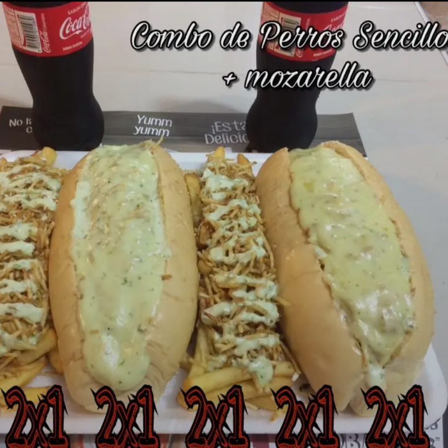 3 X 1 Perros Gratinados Jamón + 3 Francesas