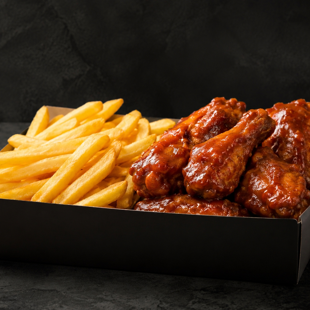 🍗🐂 ALITAS RANCH CON PAPAS 🍟