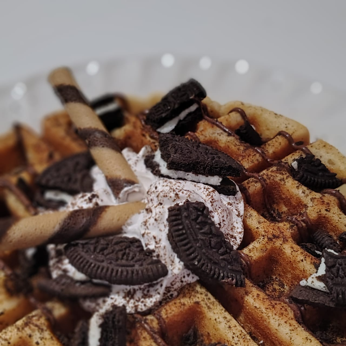 Waffle de Oreo