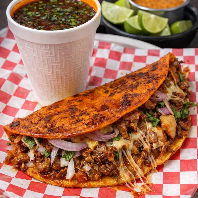 Quesabirria en Harina