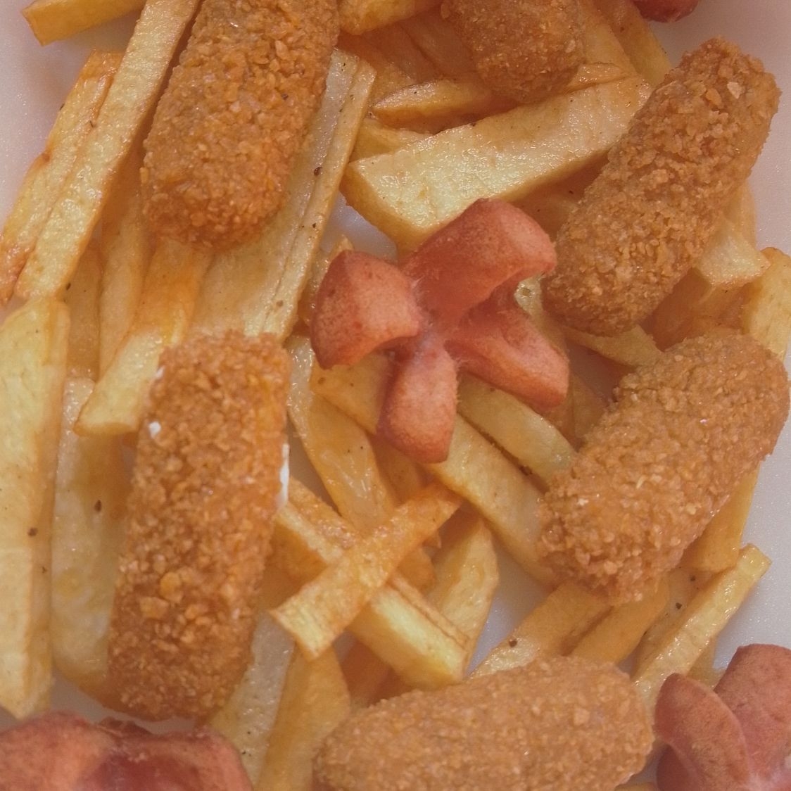 Dedos de queso naturales con papas