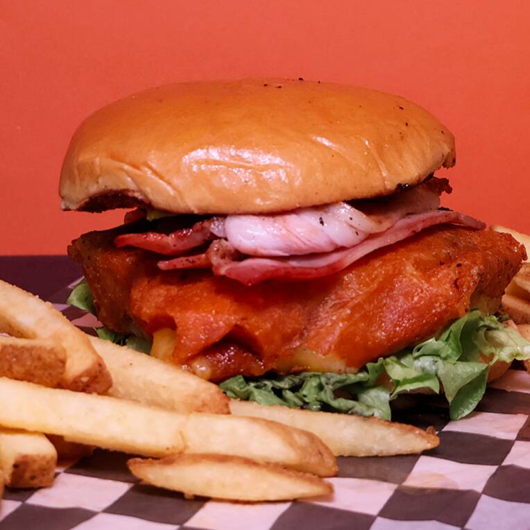 Hamburguesa 5 Quesos Sencilla