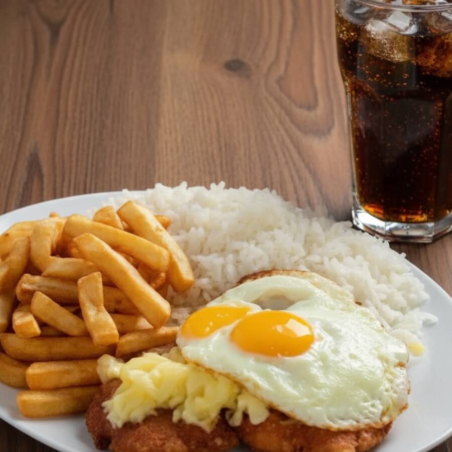 Filé de Frango Cavalo com Fritas + Refri Guaraná 200ml