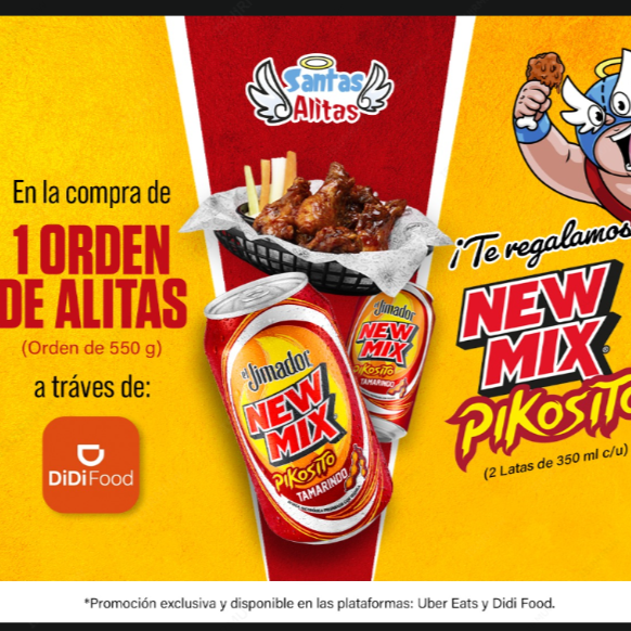 Combo 550Grs de Alitas + 2 New Mix Gratis