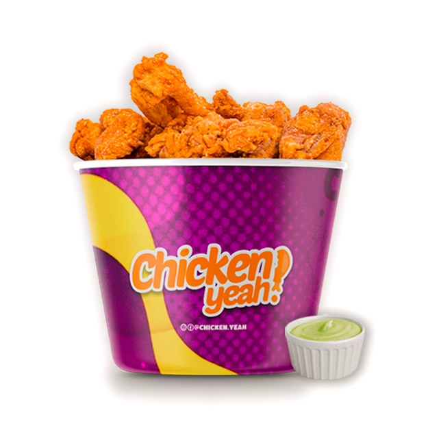 Crocantes tiras de filé de peito de frango (16 a 18 unidades) ou deliciosas coxinhas da asa (17 a 19 unidades), servidas com 70g do molho especial que você escolher.