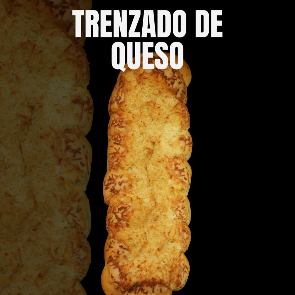 PAN TRENZADO CUBIERTO DE QUESO