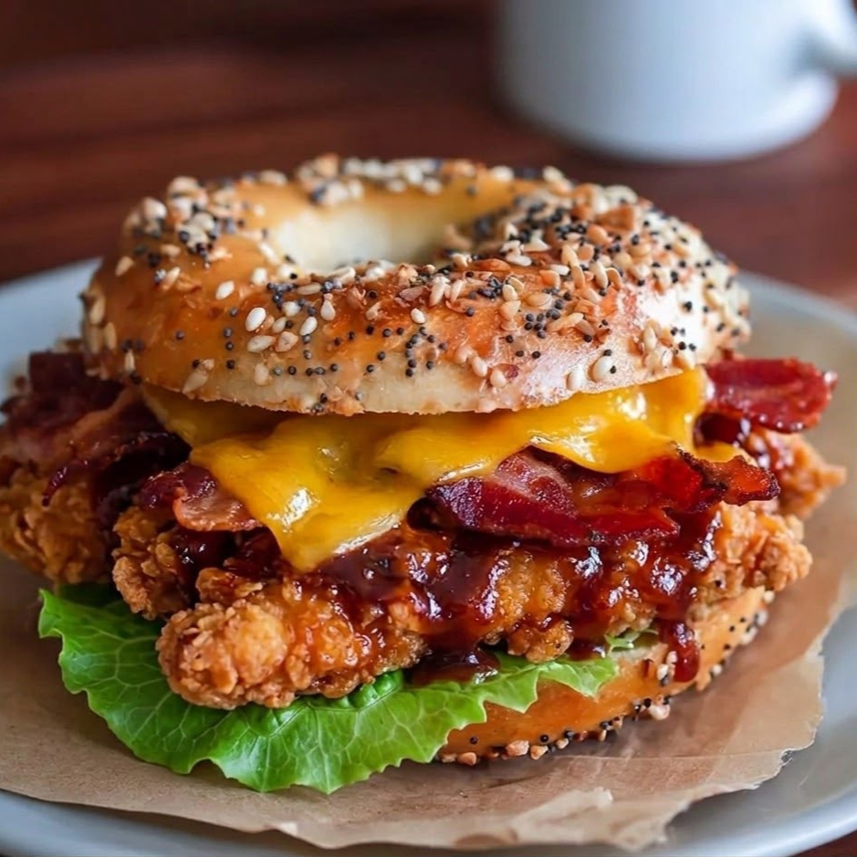 Smoky BBQ Melt Bagel
