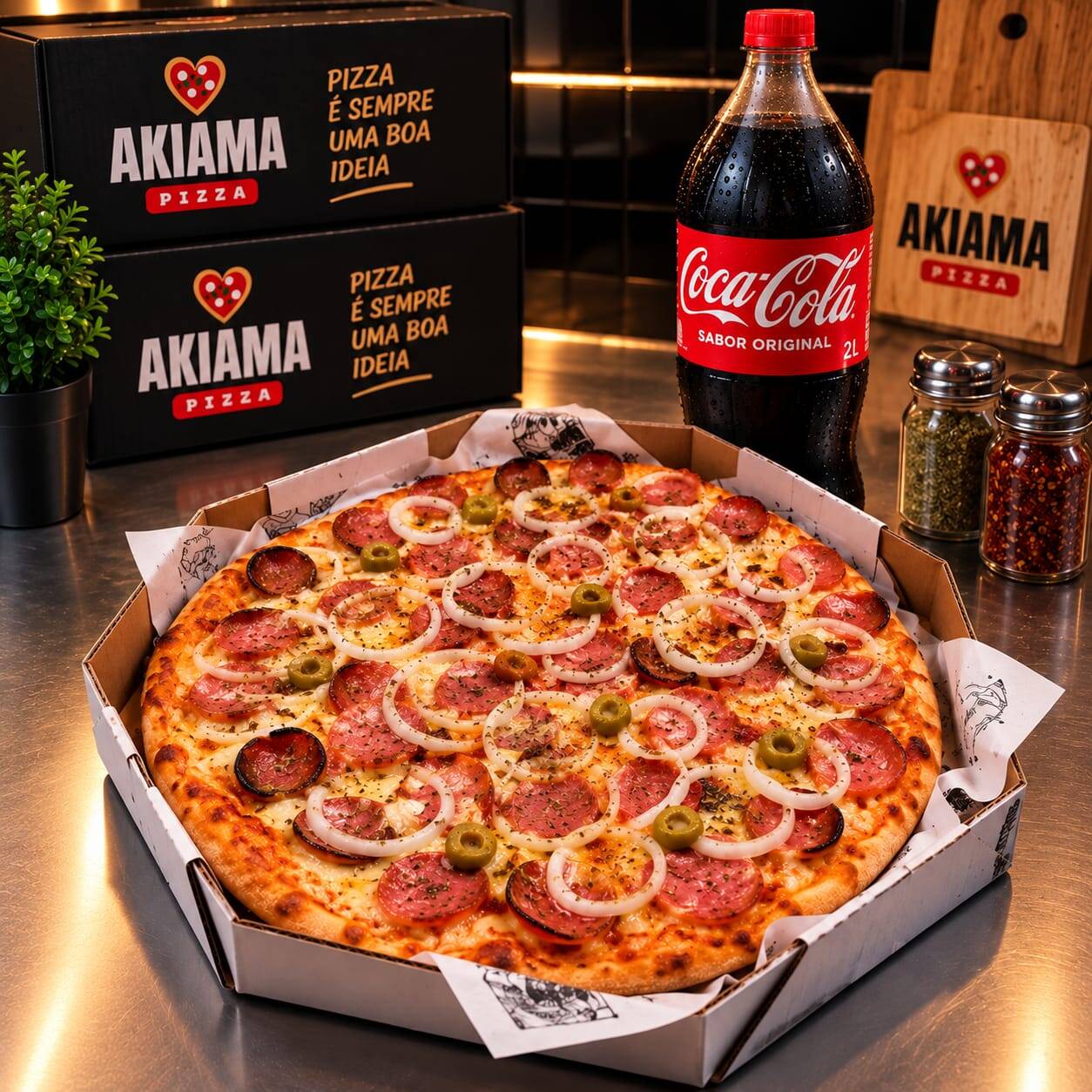 Pizza de calabresa com coca com um super desconto!!