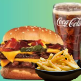 🍟🍔SUPER COMBO TRIPLE CARNE -TOCINETA 🍟🍔