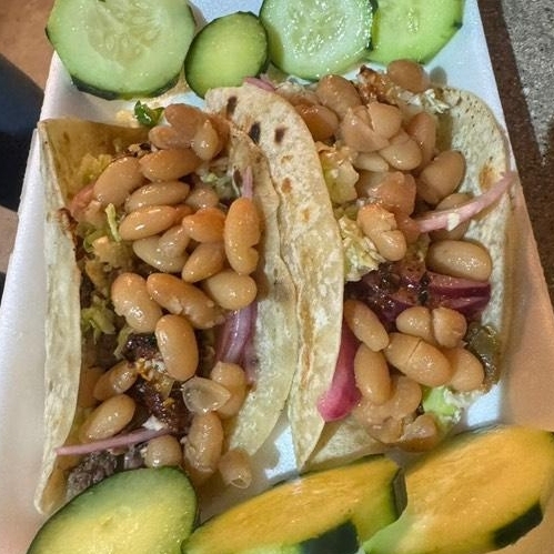 Taco de Asada con Tripa Harina
