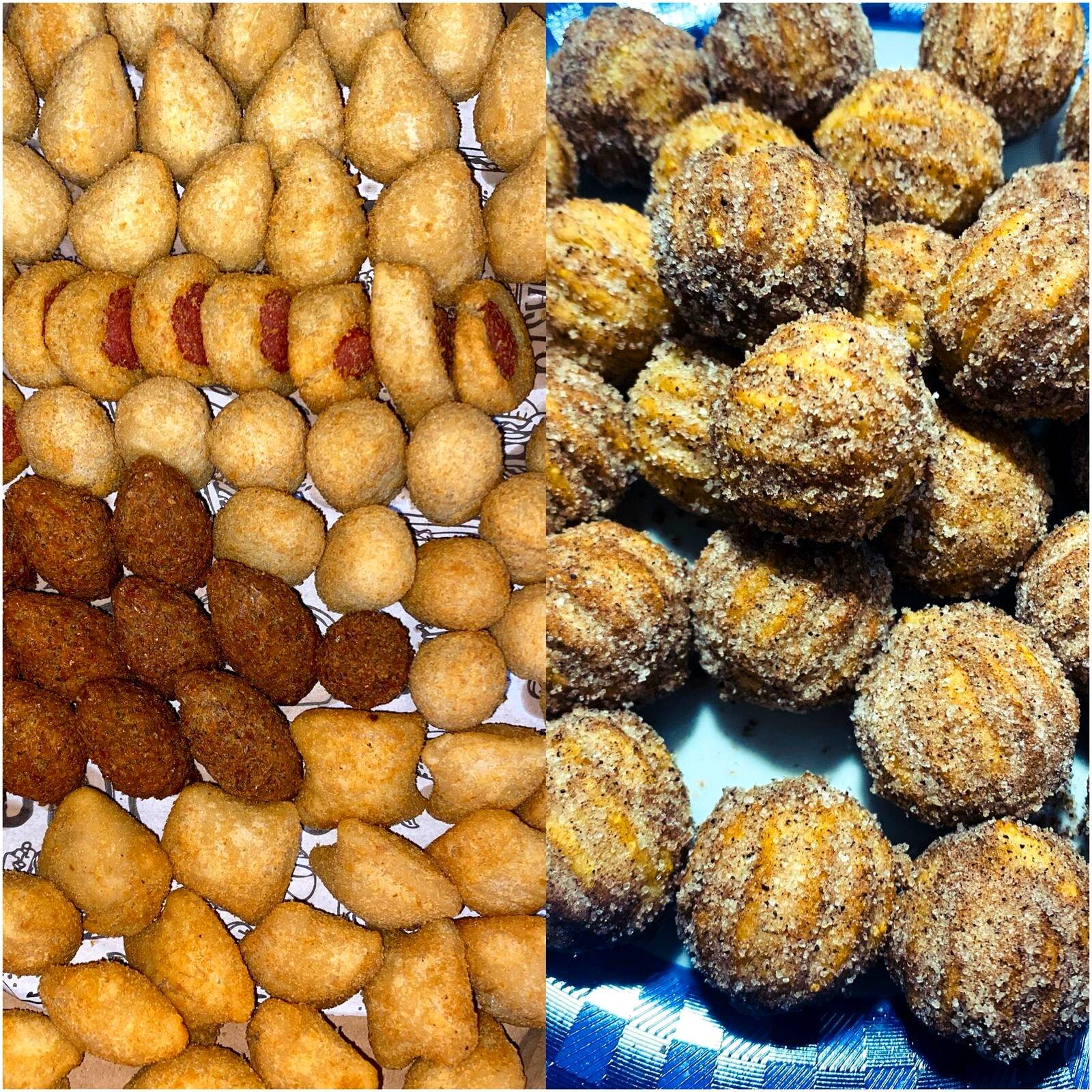 Um combo maravilhoso para qualquer ocasião. Contém 30 Salgados de (20G) + 10 Churros doce de leite+ 1 Coca Lata