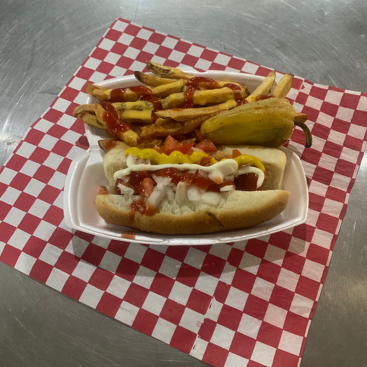 Hot dogs con papas