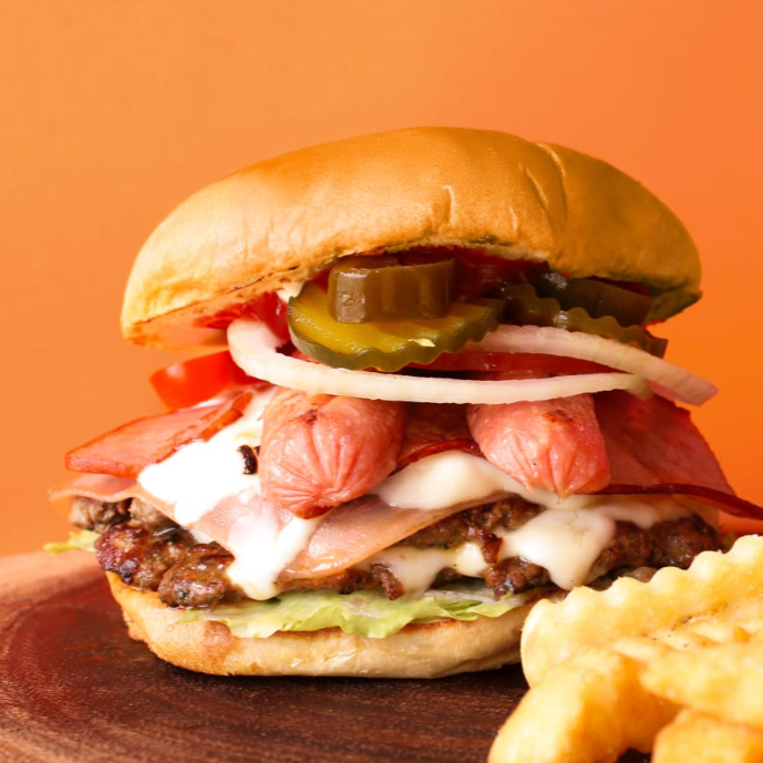 Combo Cubana Burger + Papás y Refresco