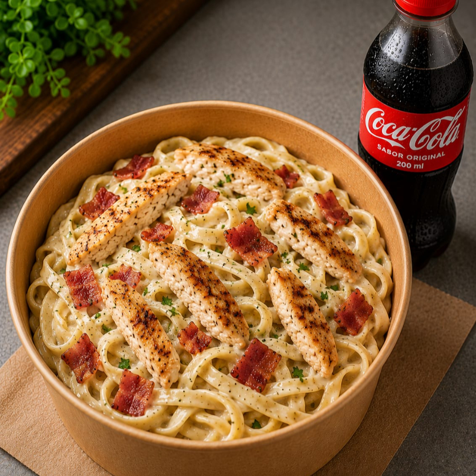 Fetuchini Pollo y Tocineta