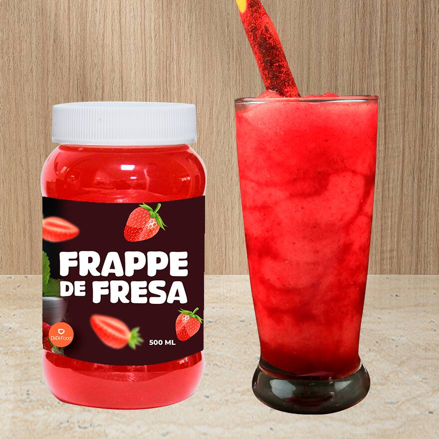 Frappe De Fresa de Agua 500 ml