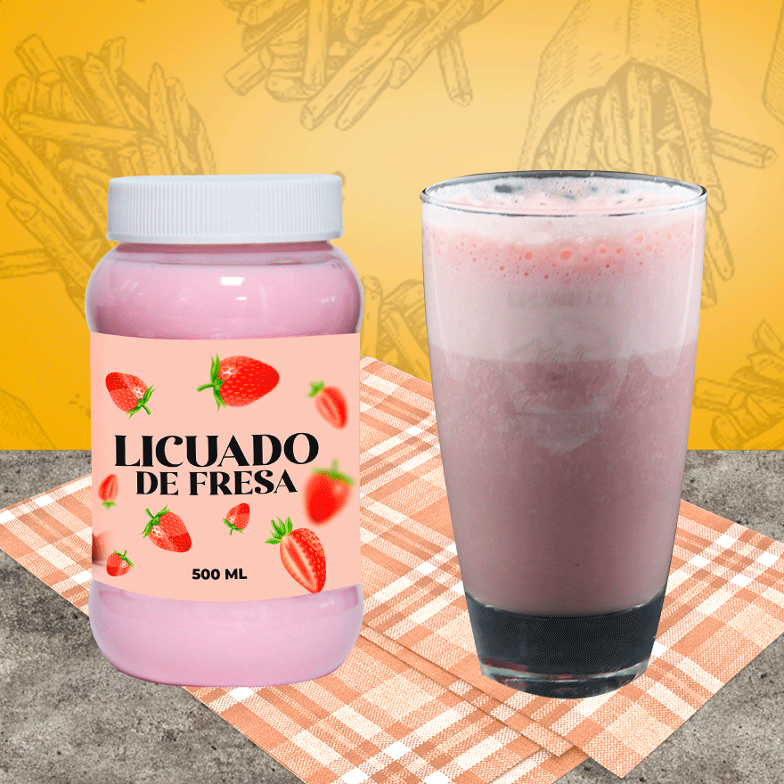 Licuado De Fresa 500 ml