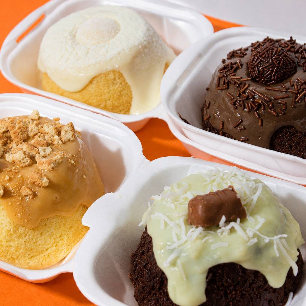 Leve mais por menos! Dois mini vulcões, escolha os sabores disponíveis.