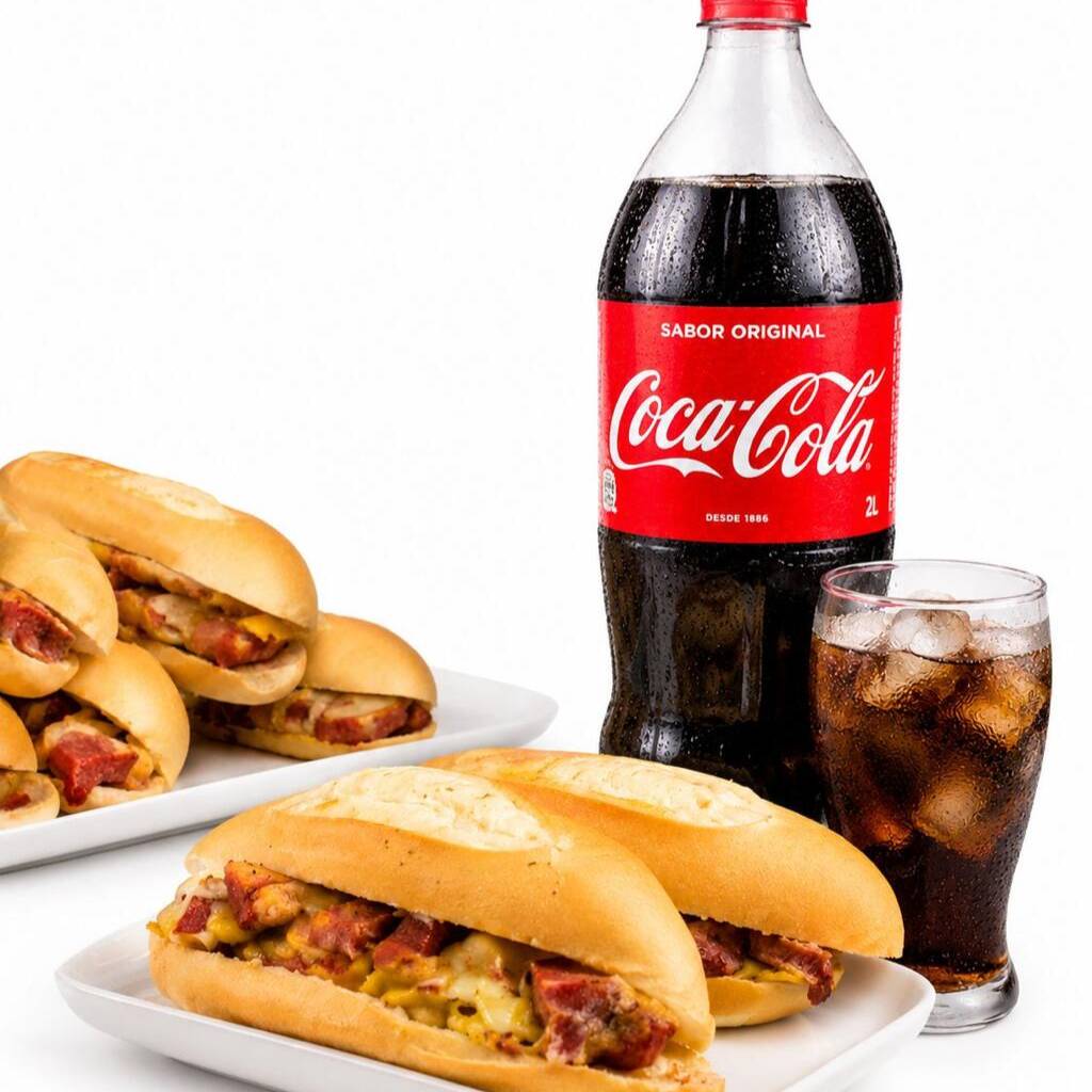 Ingredientes: pão francês, queijo prato, mussarela, mortadela defumada e presunto. O lanche mais pedido da Quebra Galho.