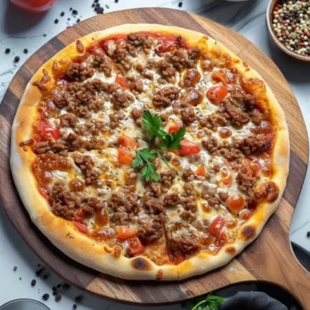 Pizza Boloñesa + Papas A La Francesa
