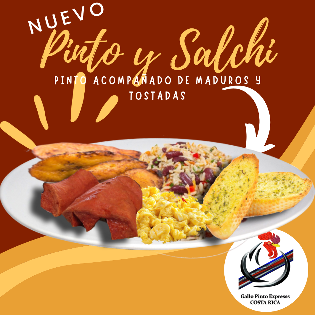 Gallo Pinto con huevo y Salchichon