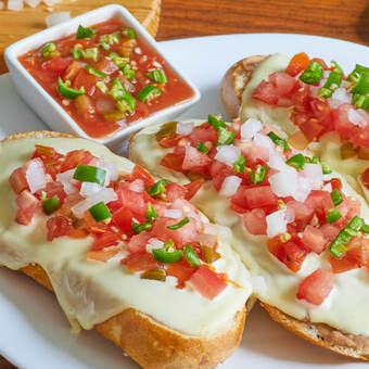 Molletes con Jamón