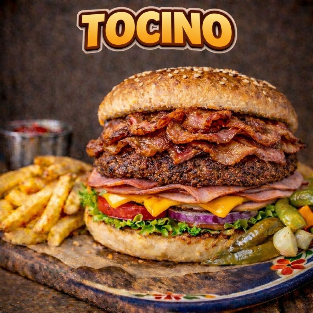 Hamburguesa de Res con tocino
