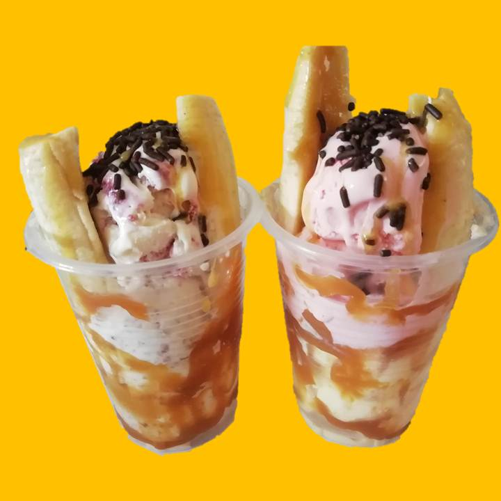 Doble banana split