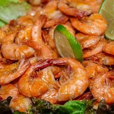 250 g de camarão com casca no alho e no oleo