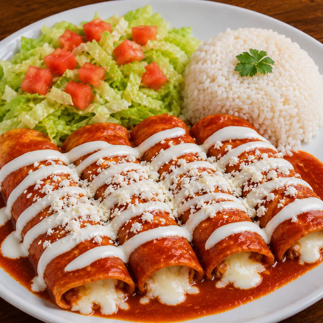 Enchiladas Rellenas de Queso
