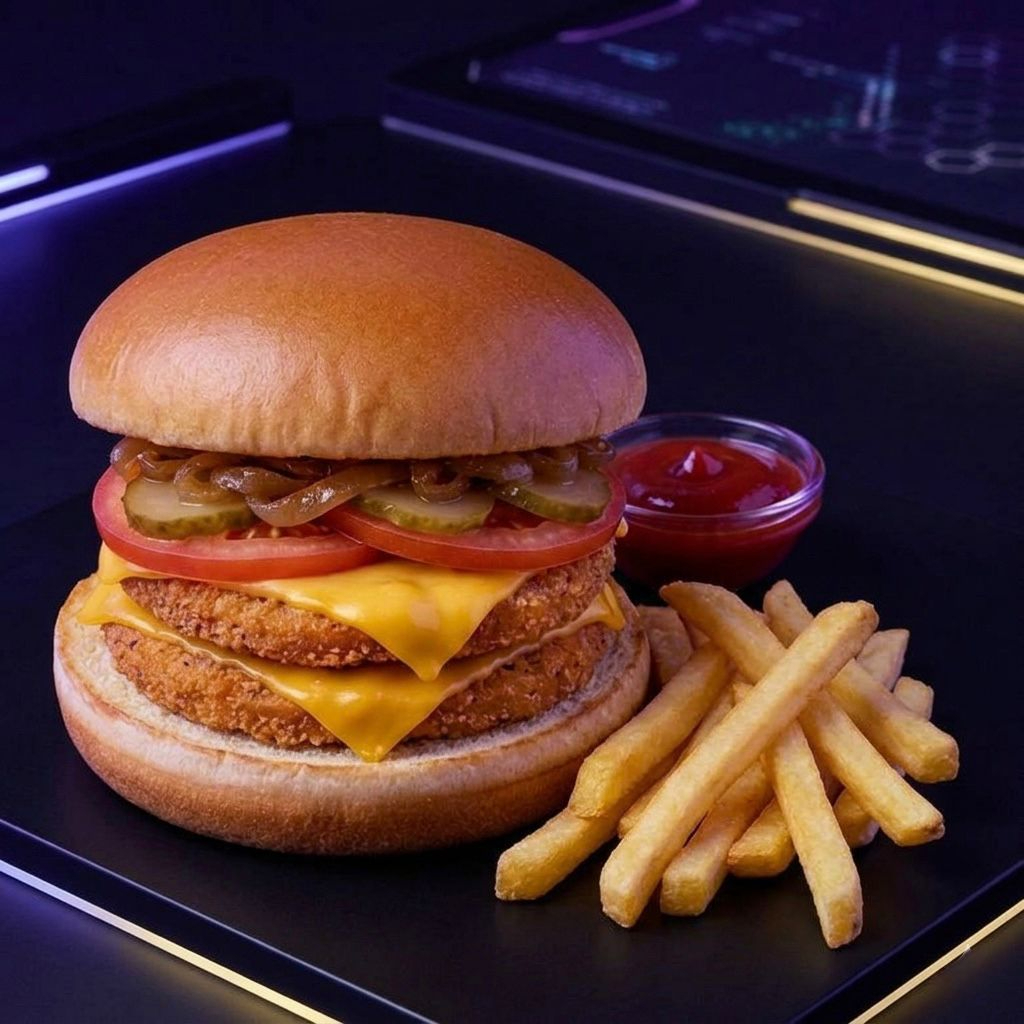 #Promo Hamburguesa Crispy de Pollo + Papas NC