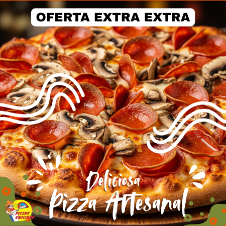 Extra Champiñones Extra Peperoni Familiar