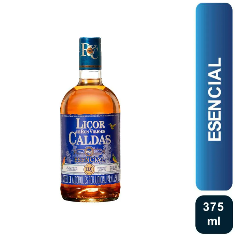 Licor De Ron Viejo De Caldas Esencial Media 375ml