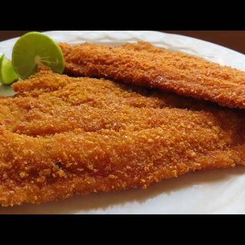 Milanesa de res empanizada
