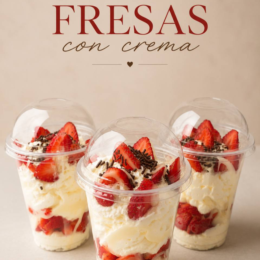 Fresas con Crema Sencillas