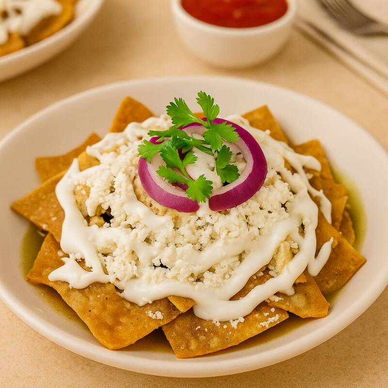 Chilaquiles Verdes Con Pollo
