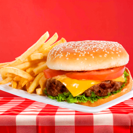 Hamburguesa Sencilla con Papas
