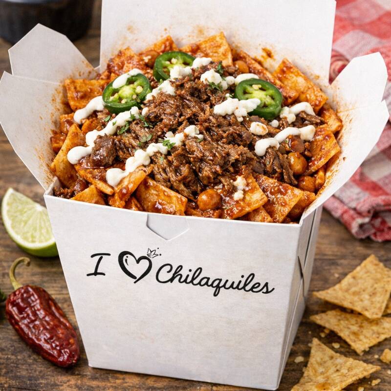 Chilaquiles Salsa Chipotle con Birria