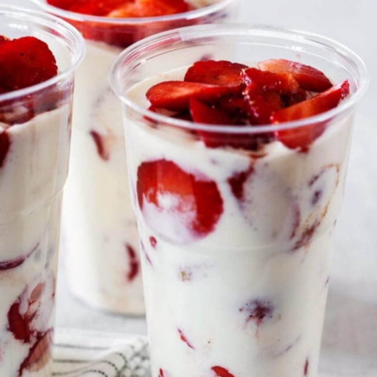 Fresas con crema