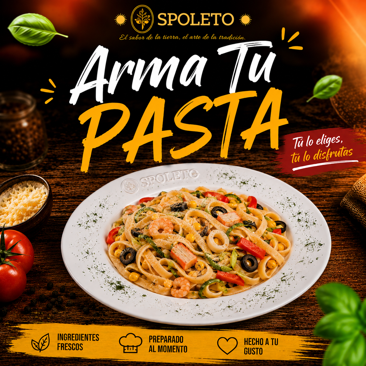 Arma Tu Pasta 8 Toppings