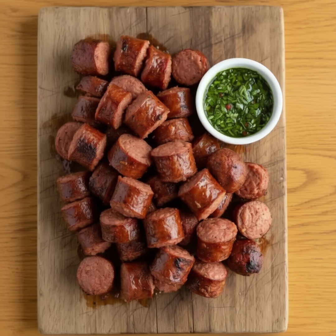 ADICIONAL DE CALABRESA SUCULENTA, LEVEMENTE DOURADA NA CHAPA, COM APROXIMADAMENTE 120G. IDEAL PARA TURBINAR E COMPLETAR SUA PORÇÃO.
