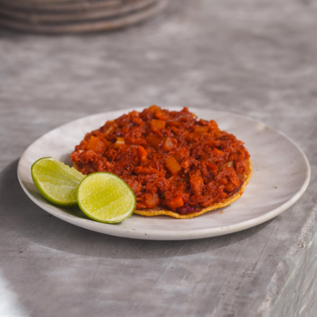 Tostada de Estofado de Marlin