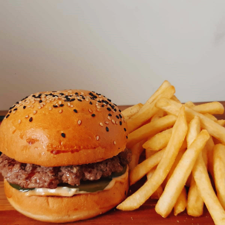 Burger Clásica Simple+Papas