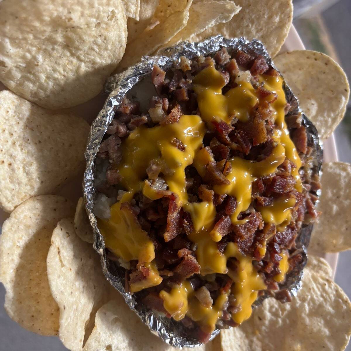 Papa Asada con Carne