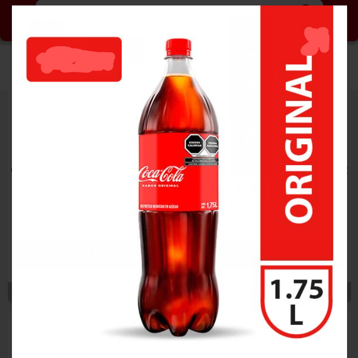 Refresco coca cola 1.700 mil.