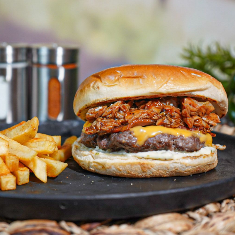 Hamburguesa Porky Burger + Gaseosa 250ml