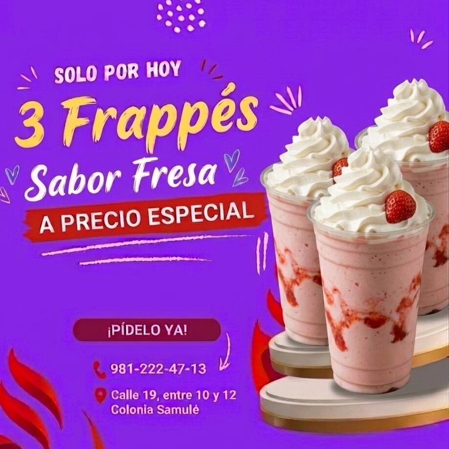 COMBO FRAPPE DE FRESA COMPARTE