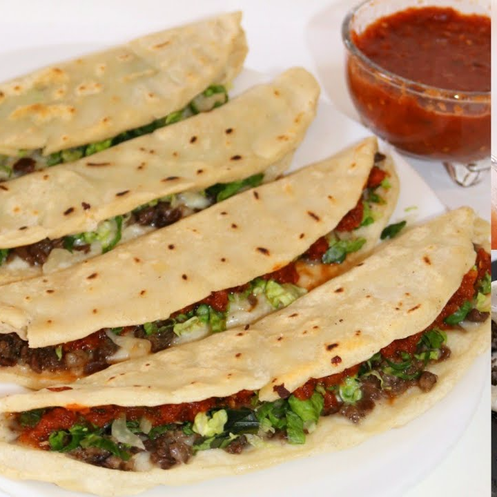 Quesadilla de Carne al Pastor (tortilla de Maíz)