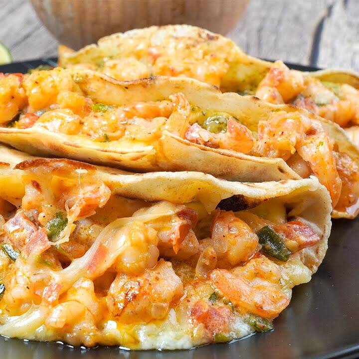 Combo Tacos Gobernador Con Queso
