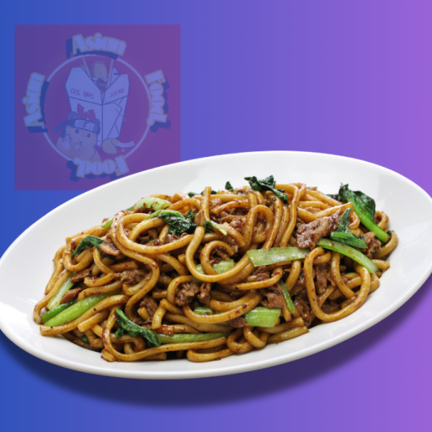 Plato Md Espagueti Pollo Agridulce y Res